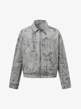 Tie-Dye Denim Bomber Jacket